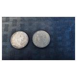 (2) 1937 SILVER 2 REICHSMARK COINS