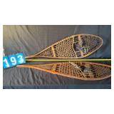 48' VINTAGE WOOD SNOW SHOES