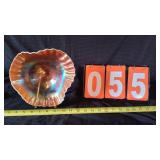 CHERRY PATTERN CARNIVAL GLASS DISH