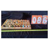 VINTAGE GLASS MARBLE DISPLAY BOARD