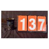 VINTAGE IMPERIAL CARNIVAL GLASS TUMBLER