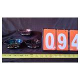 NORTHWOOD AMETHYST CARNIVAL GLASS BERRY BOWLS