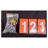BAG OF VARIOUS MIXED MARBLES