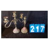 2 BRASS CANDLE HOLDERS