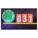 INDIANA GLASS URANIUM TIARA CHANTILLY PLATE