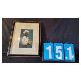 FRAMED ARTWORK OF POW WOW DANCER