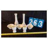GROUP LOT OF MILK GLASS