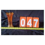 MARIGOLD CARNIVAL GLASS VASE