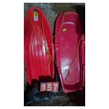 2 PLASTIC CHILD'S SLEDS