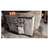 PRIMITIVE PAINTED COUNTRY STORE CABINET