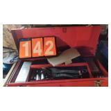 RED TOOL BOX & TOOLS