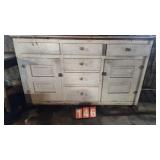PAINTED PRIMITIVE COUNTRY STORE  CABINET