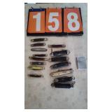 GROUP LOT OF VINTAGE POCKET KNIVES & ZIPPO LIGHTER