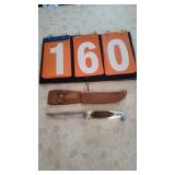 QUEEN FIXED BLADE HUNTING KNIFE & SHEATH