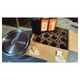 QUART CANNING JARS & STAINLESS POTS/LIDS