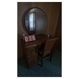 DEPRESSION ERA VANITY WITH MIRROR
