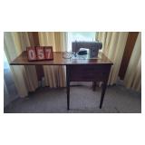 SEARS KENMORE ELECTRIC SEWING MACHINE IN CABINET