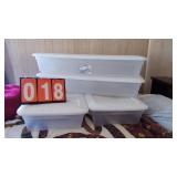 4 STERILITE 41 QT. TOTES WITH LIDS