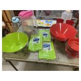Plastic Christmas Bowls Table Cloths & more