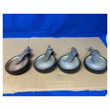 4 Olson Utility Cart Swivel Casters 5'x1' Wheels