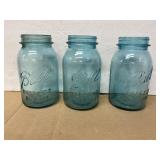 (3) Ball Blue Quart Canning Jars