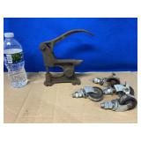 (4) Casters & Antique Riveter
