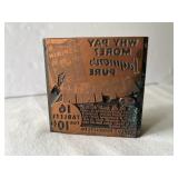 Vintage Laymonï¿½s Aspirin Print Block