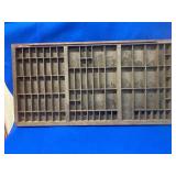 Vintage Wood Letterpress Printers Drawer Tray