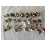 Costume Jewelry Screw Back Earrings
