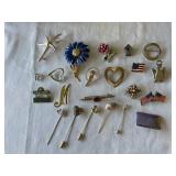 Costume Jewelry Brooch Stick & Lapel Pins