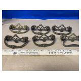 (6) Antique Drawer Pulls Bail Handles