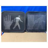 (2) Vintage Pedestrian Crosswalk Lights