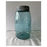 QT Blue Ball Mason Canning Fruit Jar w/ Zinc Lid