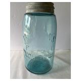 QT Blue Masonï¿½s Patent Nov 30th 1858 Canning Jar