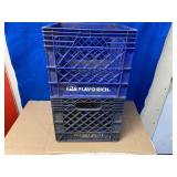 (2) Milk Crates Flav-o-Rich & Packet Dairy