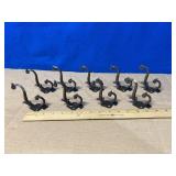 (9) Vintage Ornate Coat Hooks