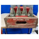 Vintage Wood Coke Coca-Cola Crate Oklahoma City