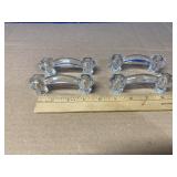 (4) Vintage Glass Drawer Pulls 1 is chipped
