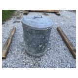 Vintage Lawco Galvanize Trash Can Garbage Pail