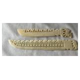 2 Hand Carved Letter Openers