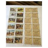 12 Calendar Ink Blotters 1945