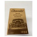 1954 Chevrolet Truck Operators Manual