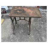 Vintage Heavy Smaller Metal Industrial Table