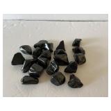 Jet Black Tumbled Stones