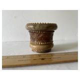 Holly & Berry Caramel Slag Toothpick Holder