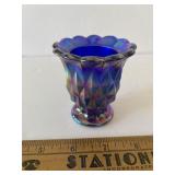 Imperial Glass Cobalt Carnival Toothpick Holder