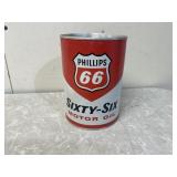 Vintage Quart Phillips 66 Oil Can Cardboard Full