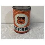 Vintage Quart Phillips 66 Metal Oil Can Empty