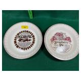 2-vintage pie recipe plates