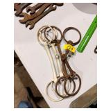 4 antique horse bits